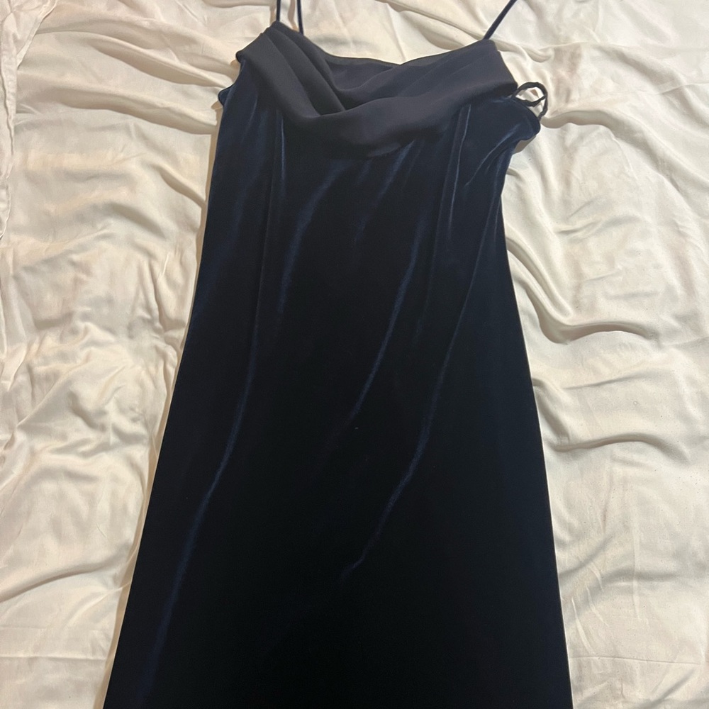 Velvet navy party dress